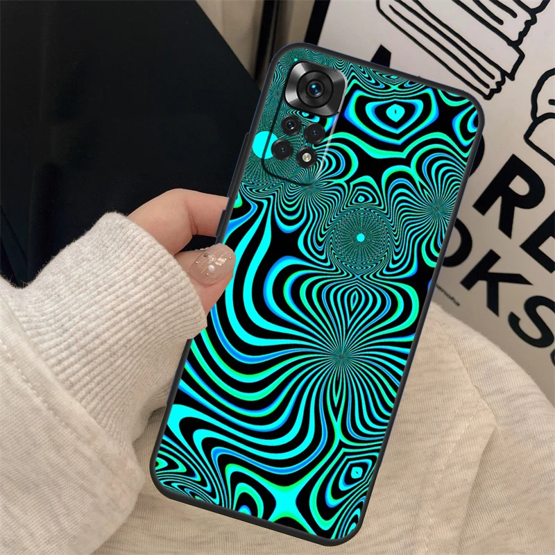 Optical Illusion Print Phone Case For Xiaomi Redmi Note 12 Pro 8 9 10 11 Pro Note 12S 11S 10S 9S 9C 10C 12C Cover