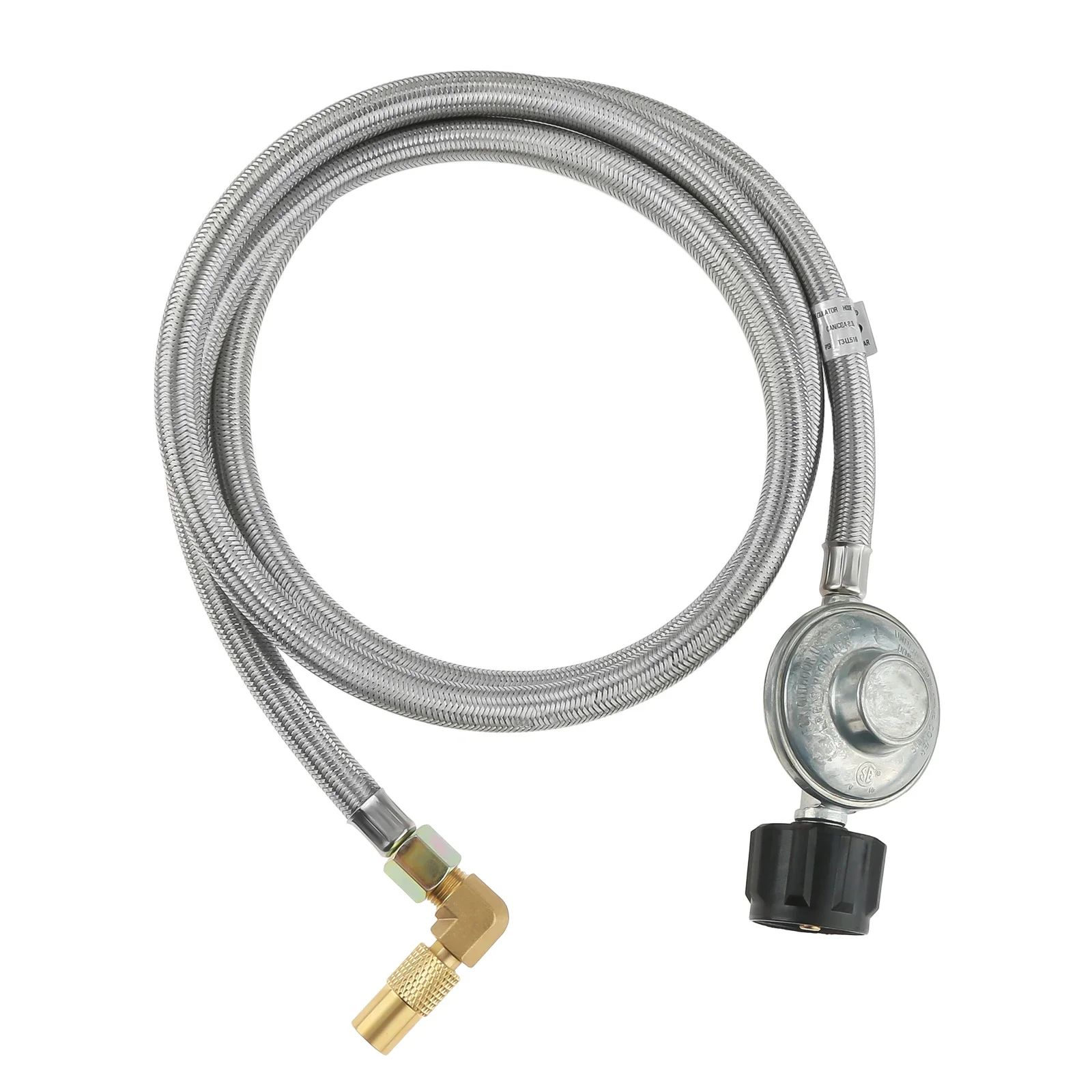 6FT Stainless Braided Propane Hose and Grill Regulator Adapter for Blackstone 17