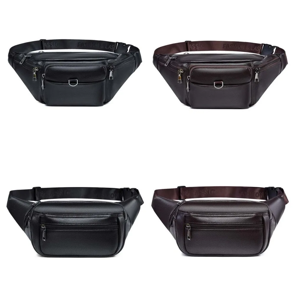 Torba męska crossbody ze skóry PU, wodoodporna saszetka na telefon, torba na ramię dla studenta, rekreacyjna torba z wieloma kieszeniami, nerka, torba rowerowa.