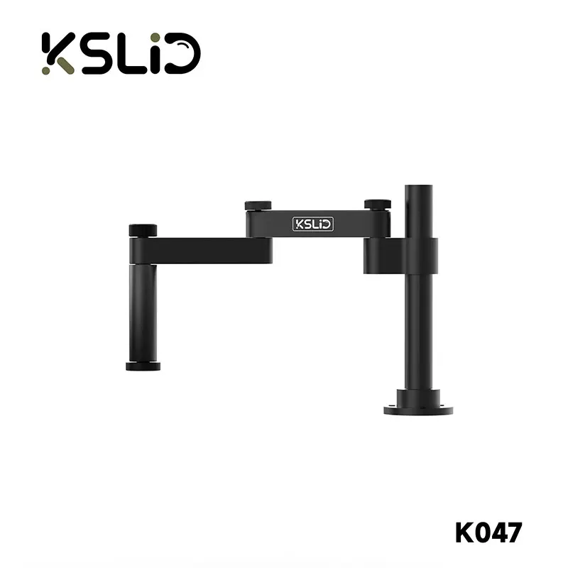 

RF4 K047 Double Fold Microscope Stand Clamp-on Table Mount Heavy Duty Adjustable Arm for Stereo Microscopes No Base Needed