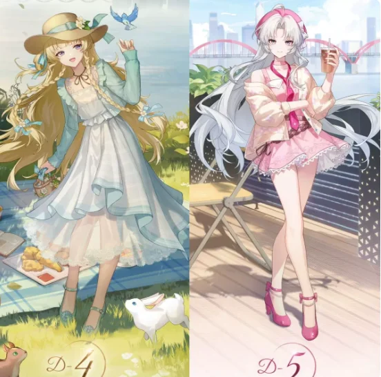 Japanese Anime Wuthering Waves Carlotta Montelli Stand Figure Model Plate Cosplay Collection Desktop Decor Gifts MY