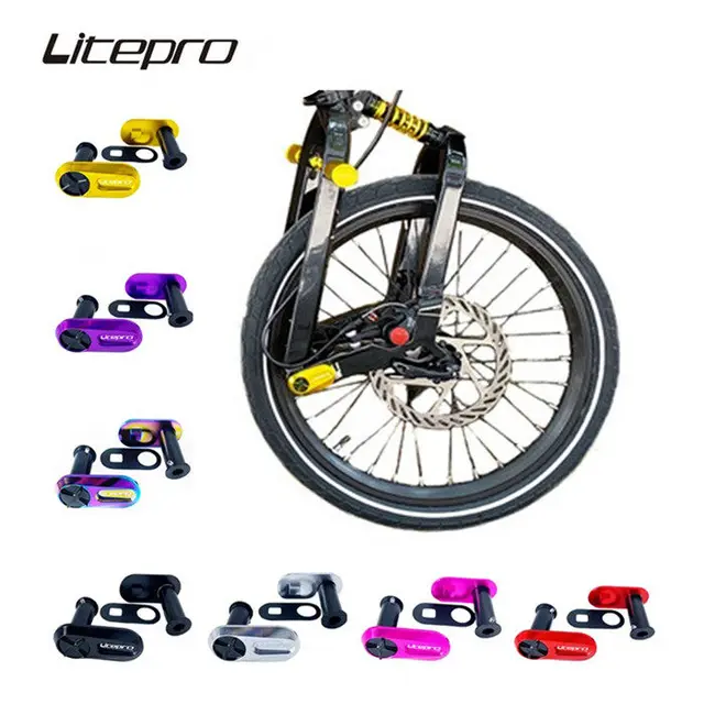 Liteproelite oś przedniego widelca punkt zwrotny ze stopu aluminium zmodyfikowane śruby rdzeniowe osi do roweru birdy 2/3