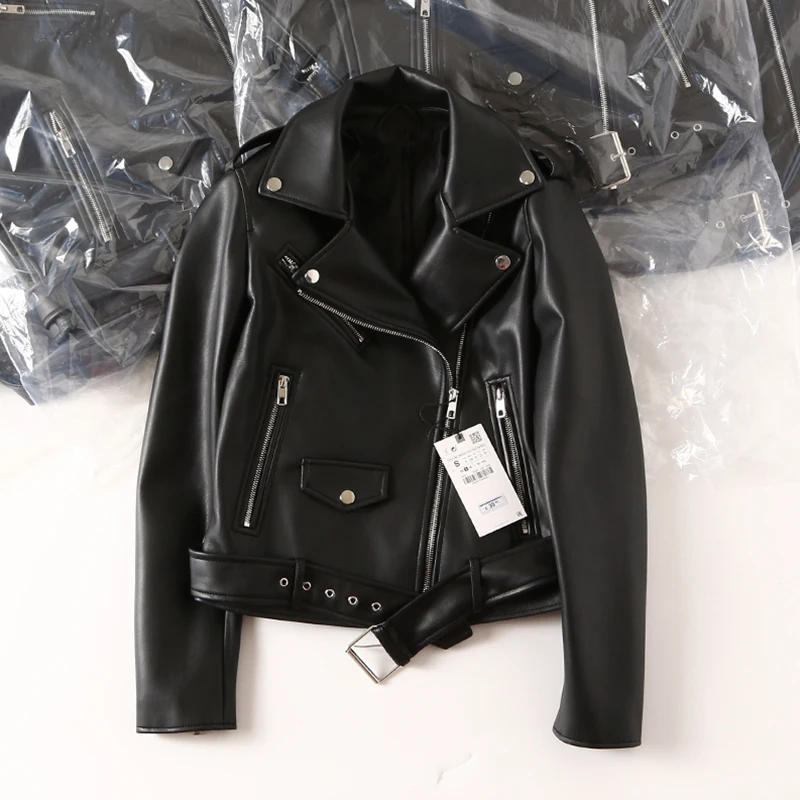 2024 New Leather Jacket Women Spring Autumn Coat Women Faux PU Bike Jacket Moto Leather Jacket Lady Casual Street Outwear