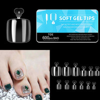 600PCS Fake Foot Nail Tips For Nail Extension Design DIY False Toe Nails Full Cover fake nails