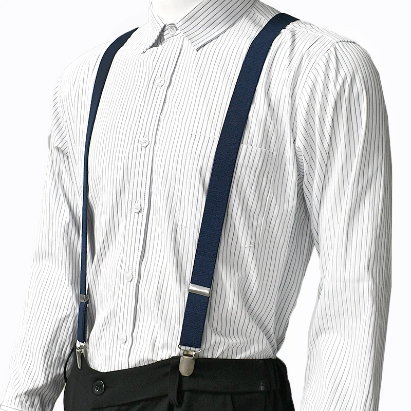 Deepeel 2.5*100cm Men Suspenders 4 Clips Elastic Adjust Strap Harness Adults Man Braces for Pants Hanger JockStrap Accessories