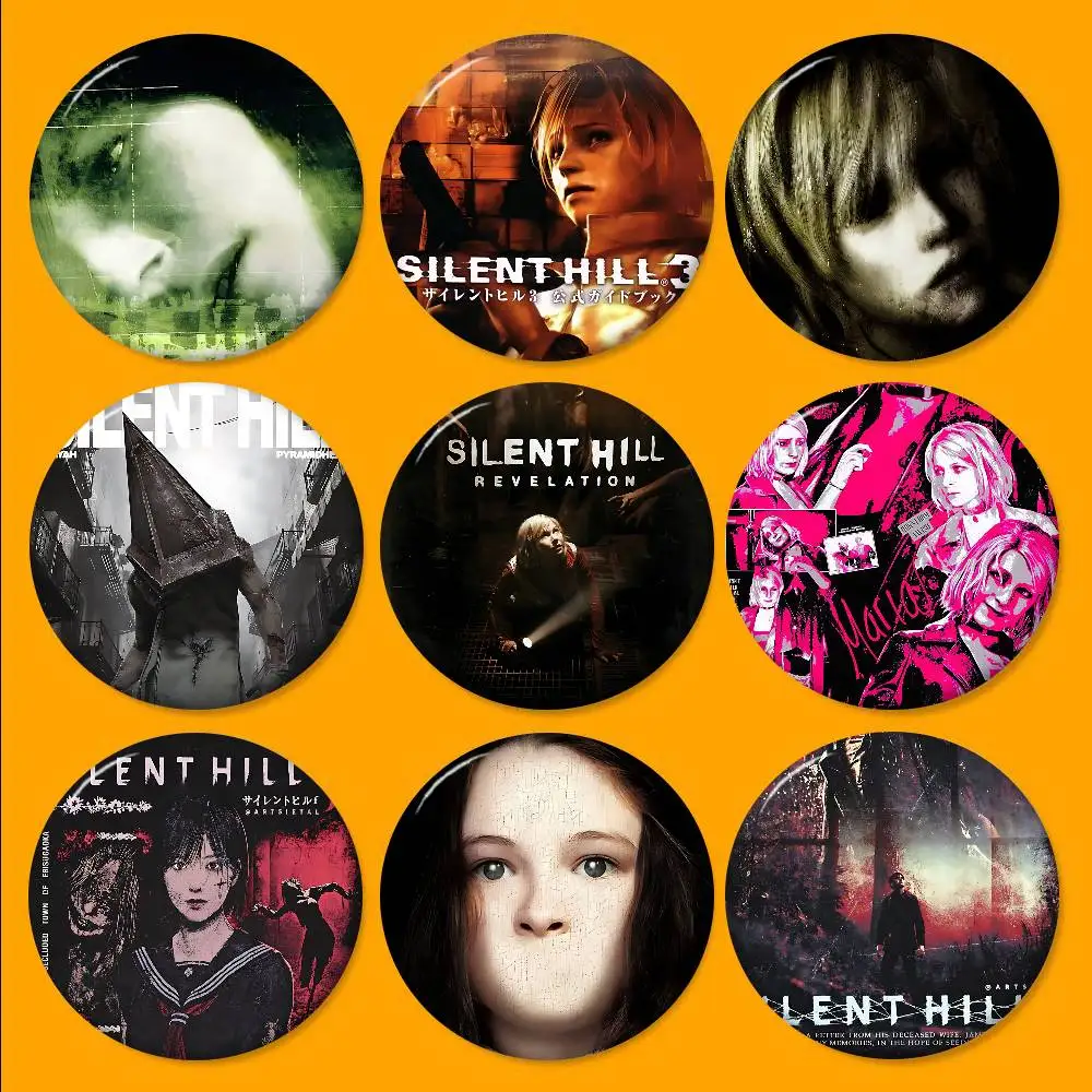 

Horror Game Silent Hill 32/44/58MM Customizable Button Pins Cute Funny Creative Badge Jewelry Decor Gifts For Friends