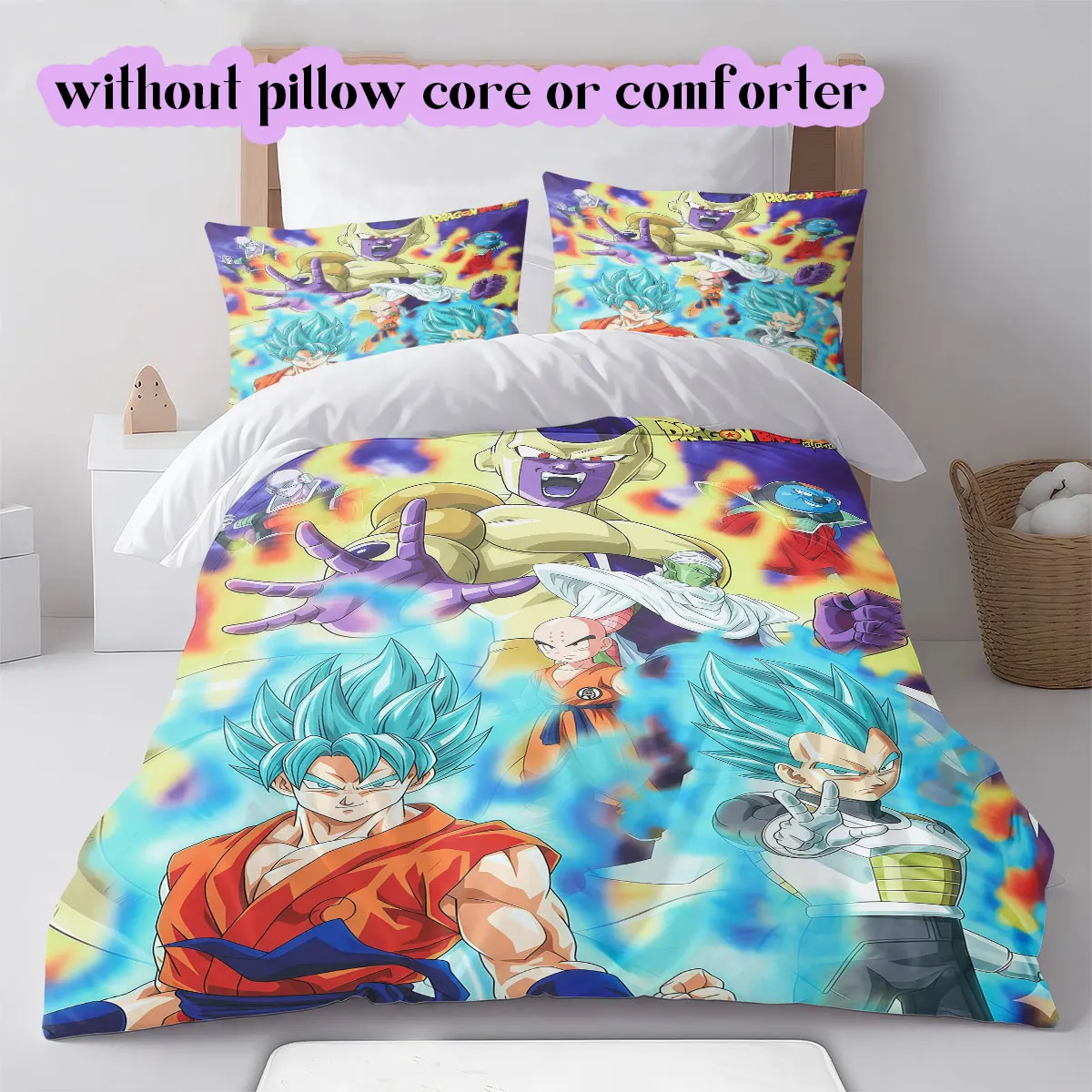 Frieza Saga Battle Ready Dragon Ball Z Printed Duvet Cover and Bedding Set, Various Sizes