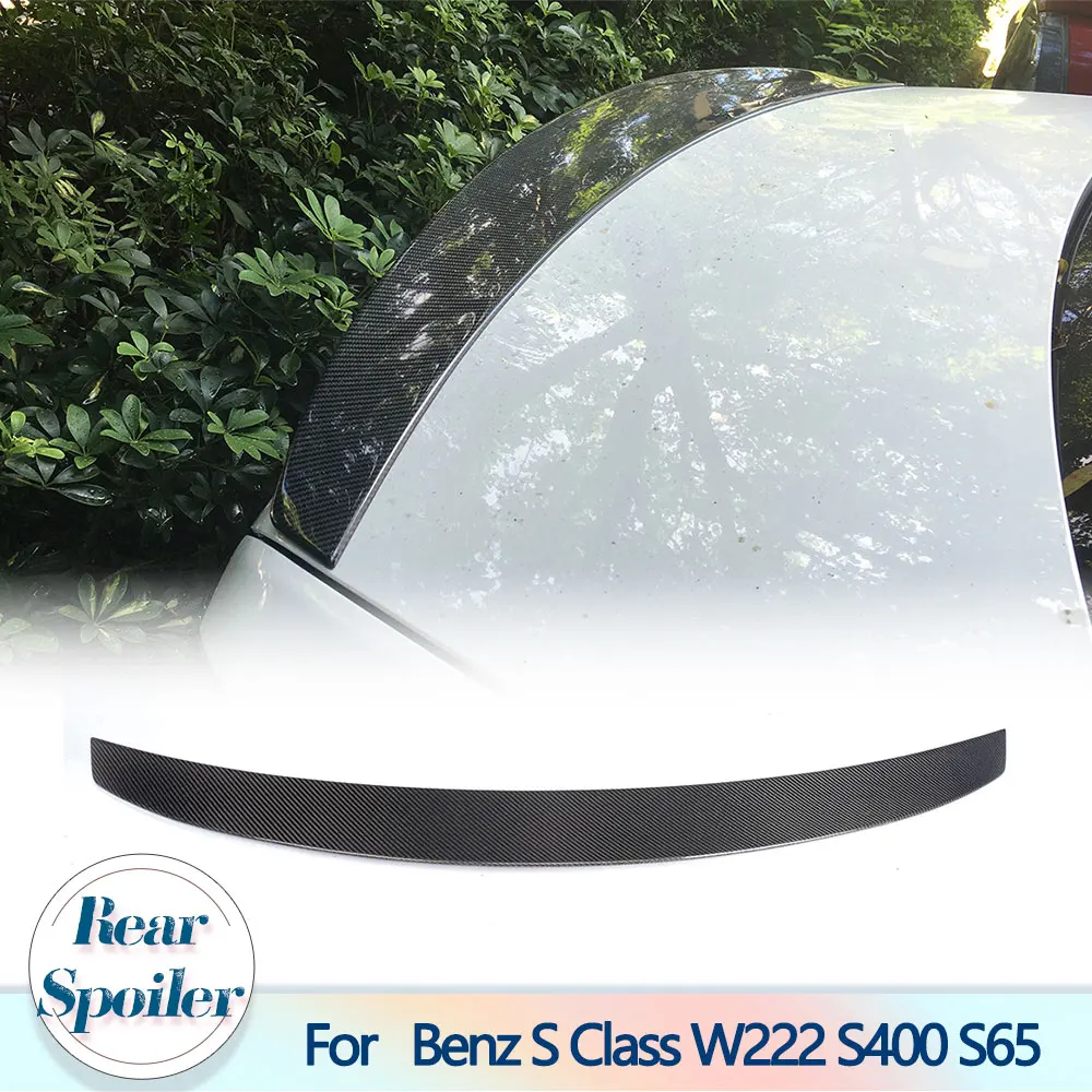 

Car Rear Trunk Spoiler For Mercedes Benz S Class W222 S400 S65 AMG 2014-2017 Carbon Fiber Rear Spoiler Wing Boot Lip