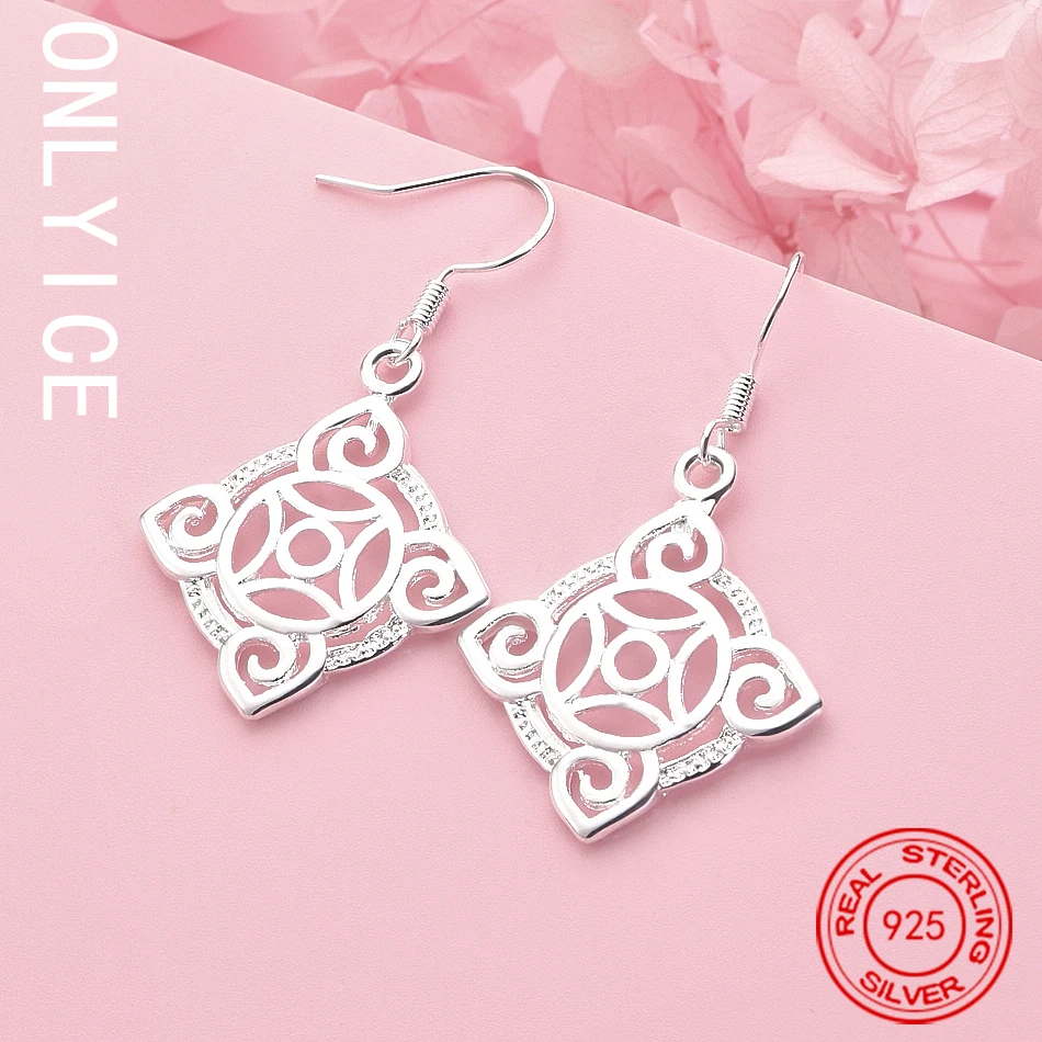 

Hot Charms 925 Sterling Silver Fine Earrings Fashion Holiday Gifts Street All-Match Party Wedding Noble Jewelry