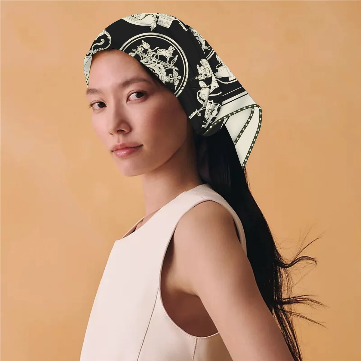 Silk Cashmere Scarf 90cm Square Shawls Luxury Designers Cashmere Women Hand Rolled Edges Bandanas Christmas Gift