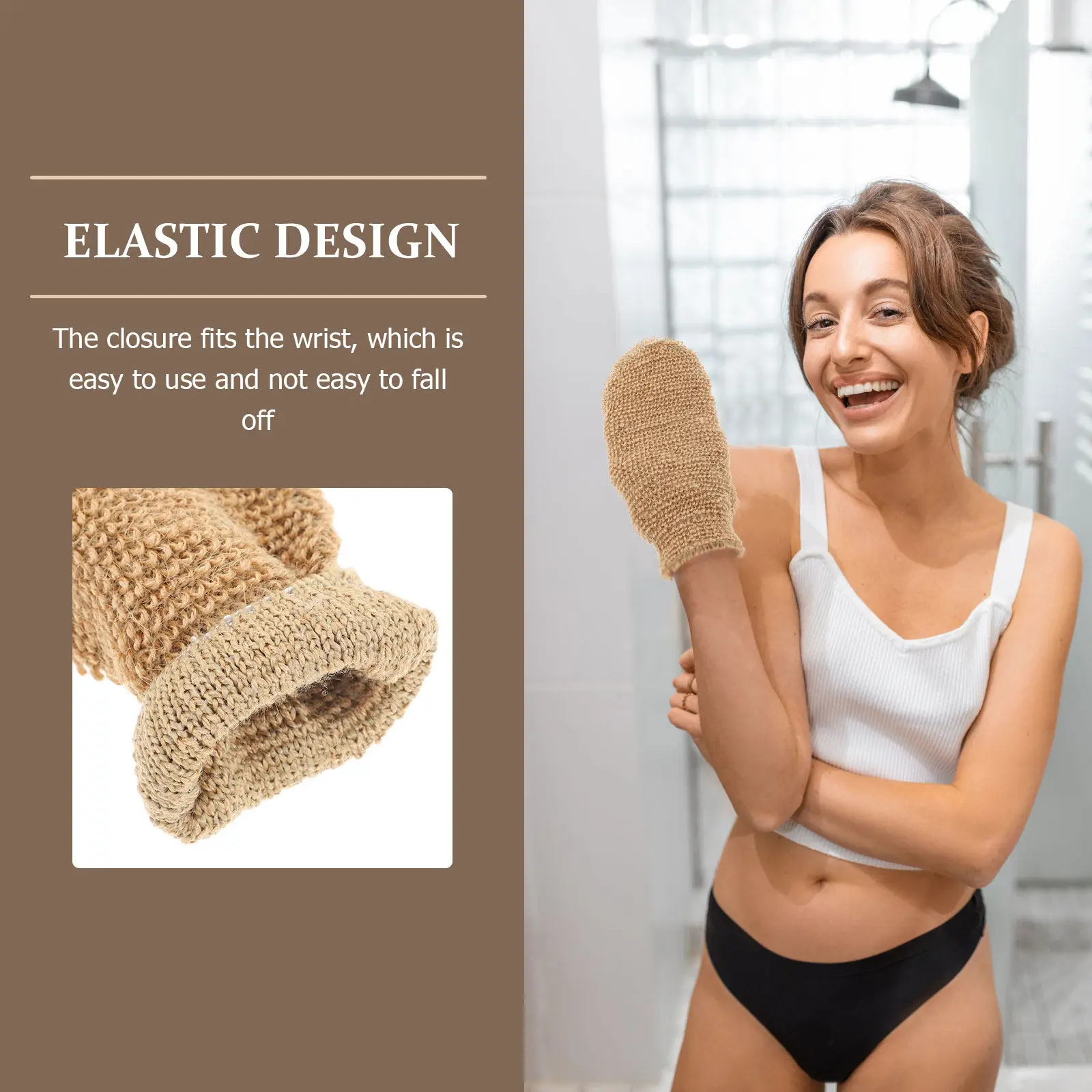 

2Pcs Jute Bath Gloves Wear Resistant Body Washing Gloves for Thorough Scrubbing and Circulation Stimulation Home Spa Use