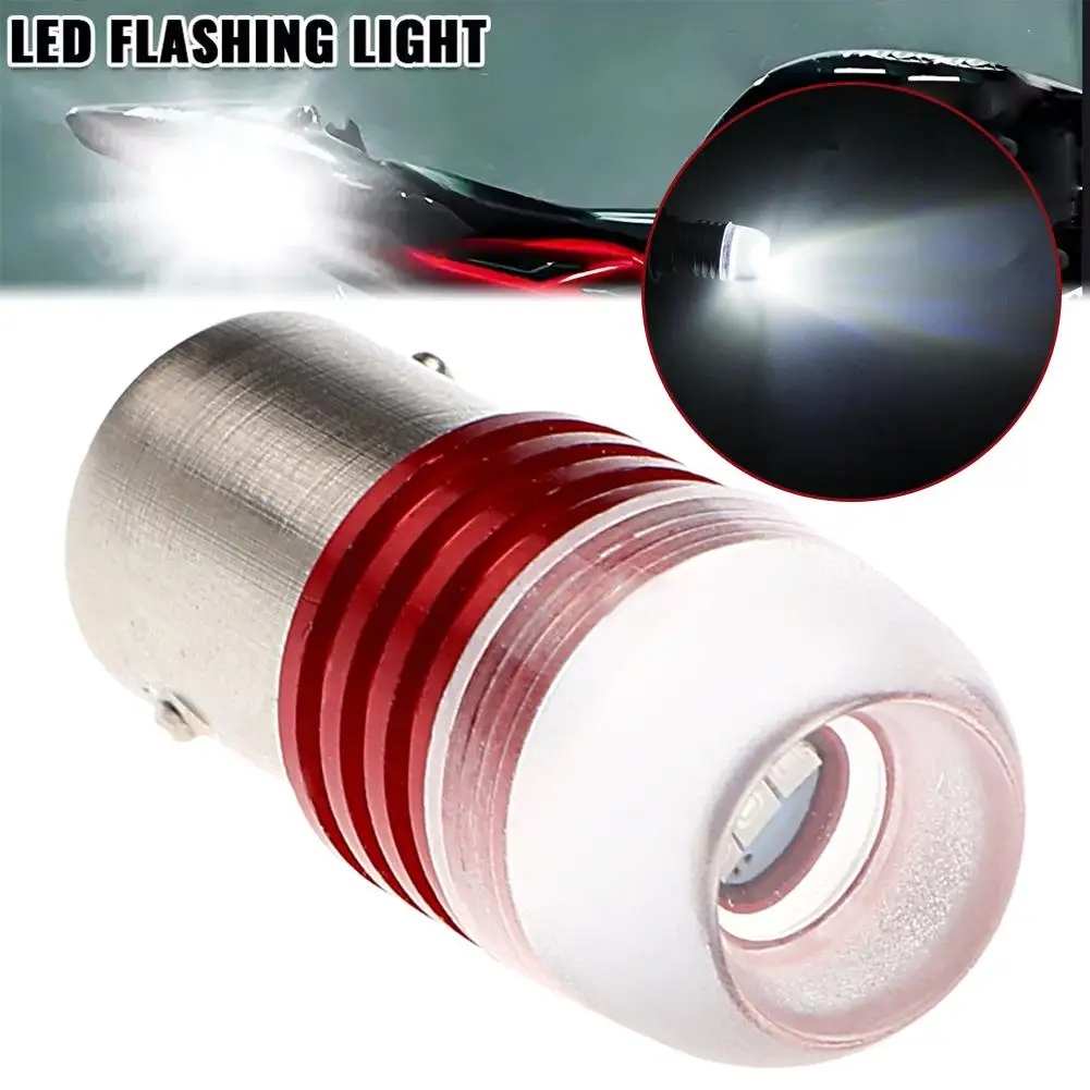 Luz estroboscópica roja para estacionamiento de coche, Bombilla de freno de marcha atrás, señal intermitente, 156 Ba15s 1157 Bay15d, 5730, 12v, M2s4