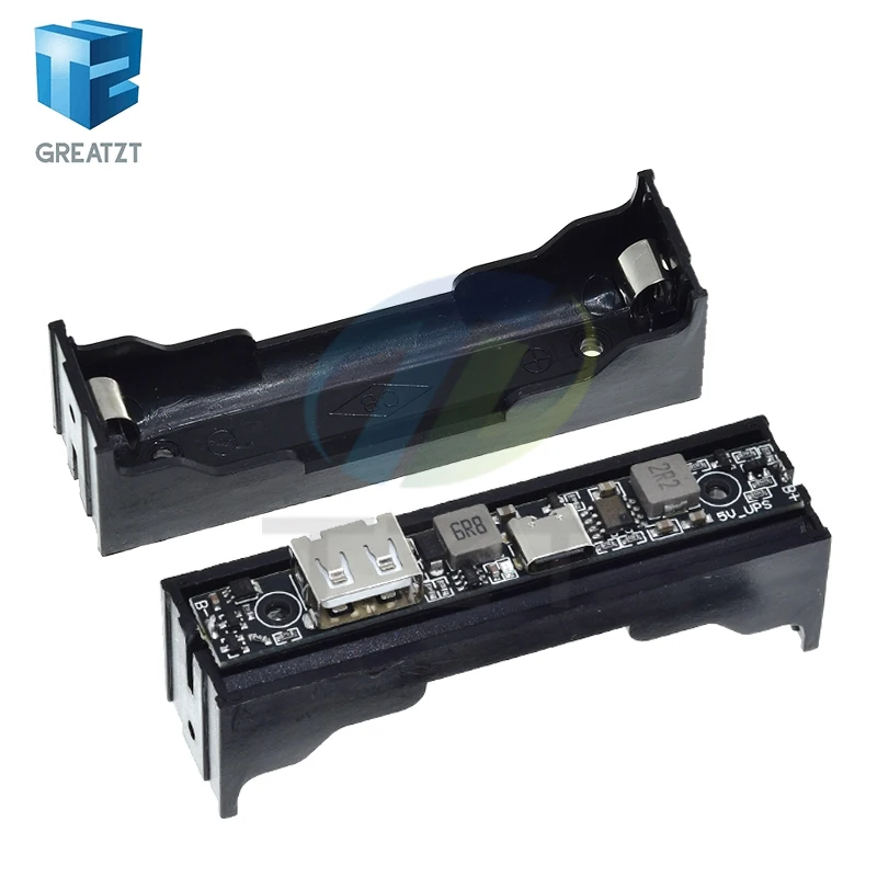 GREATZT DC 5V 18650 Lithium Battery Charger Board DC-DC Step Up Booster UPS Converter Charging Backup Power Supply