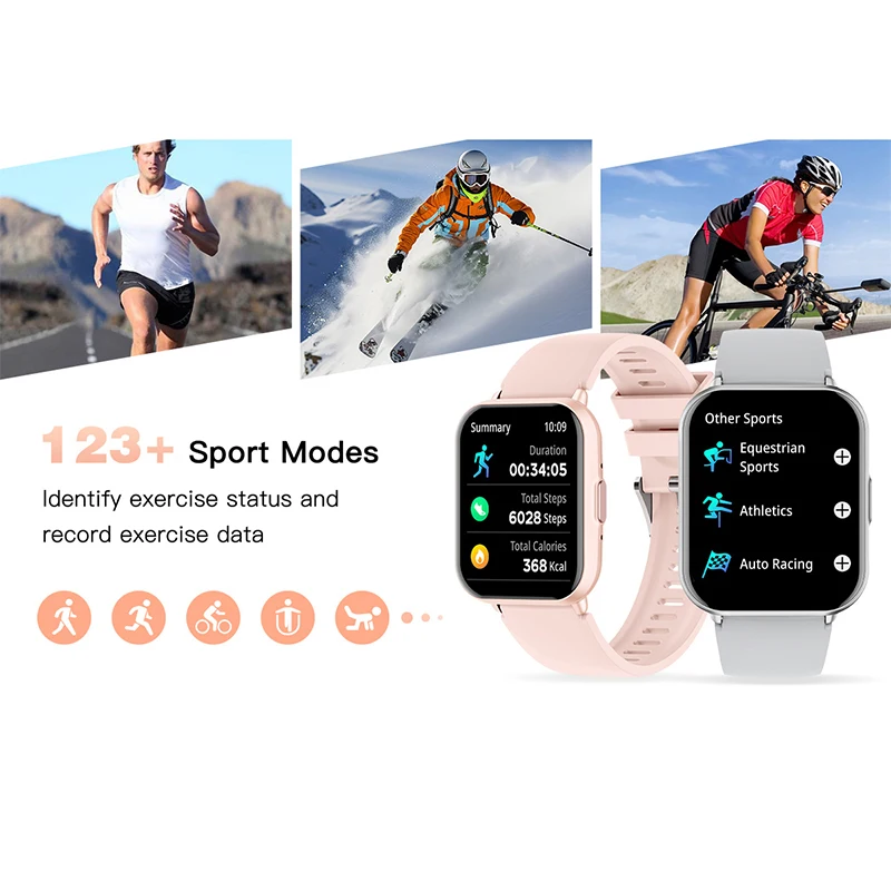 Valdus smartwatch para homens mulheres de fitness esportes longa vida útil da bateria bluetooth chamada à prova dwaterproof água 2025 novo 1.83 toque completo relógio inteligente