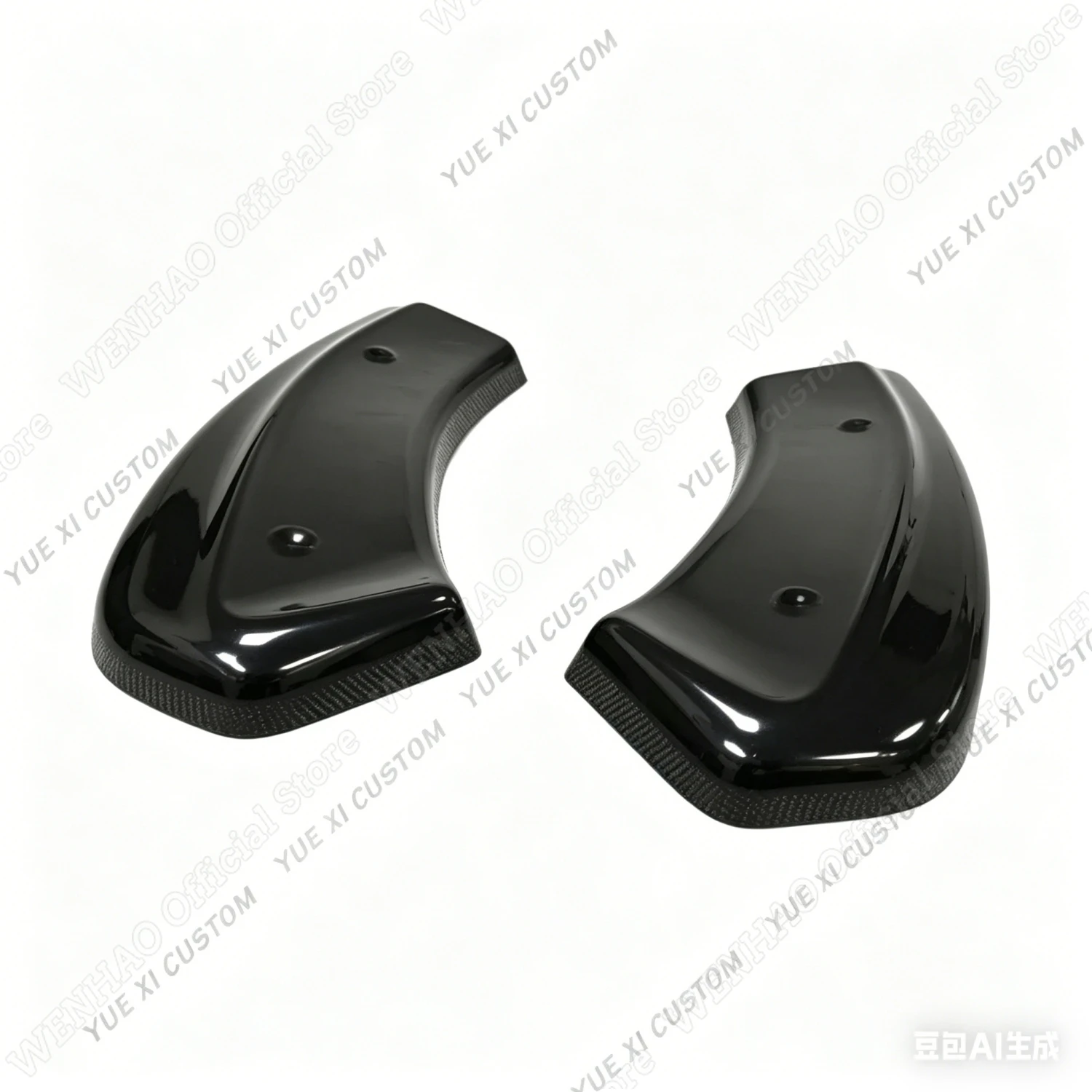 Maxton Style Glossy Black Car Rear Bumper Side Splitters For VW Golf Mk7 Golf 7 GTI 2012-2020 Rear Side Corner Apron Bodykits view 3