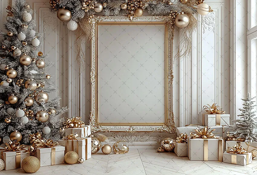 Mehofond-خلفية التصوير الفوتوغرافي للأطفال ، الجدار الأوروبي الأبيض ، شجرة عيد الميلاد ، صورة عائلية ، خلفية ، استوديو الصور ، الشتاء