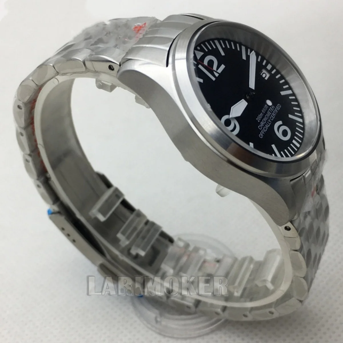 Jam tangan otomatis pria 36mm/39mm dial hitam putih kaca safir mesin NH35 PT5000 mahkota sekrup gelang baja tahan karat