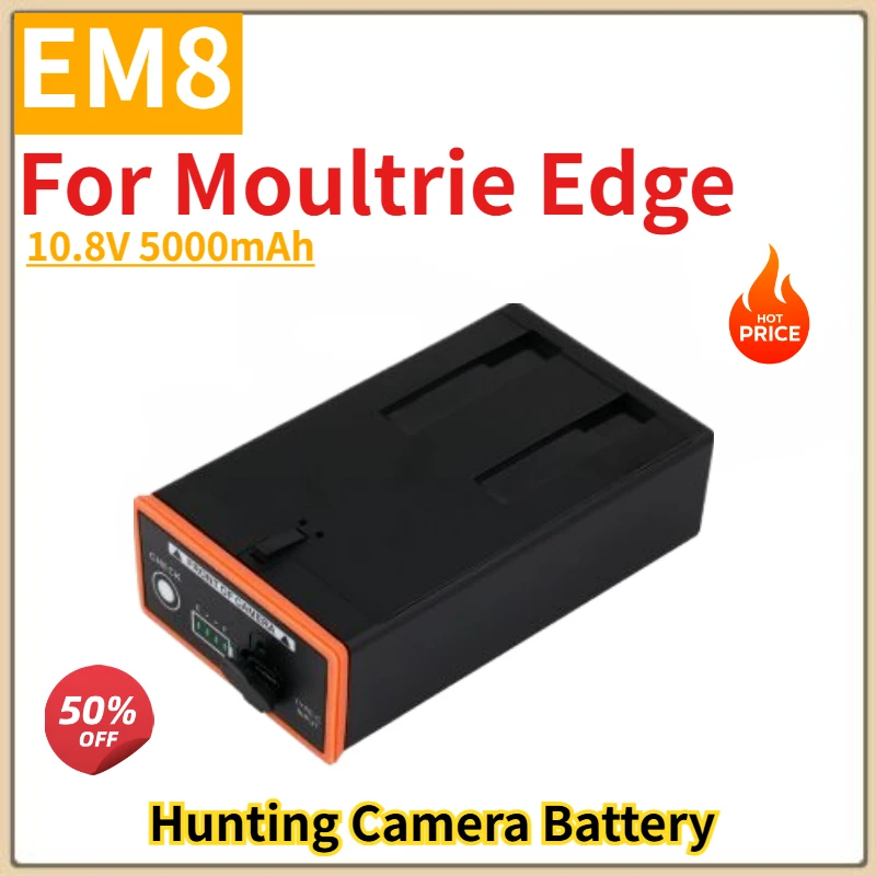 

High Quality 10.8V 5000mAh EM8 Hunting Camera Battery with USB-C for Moultrie Edge Brand New Replacement Battery