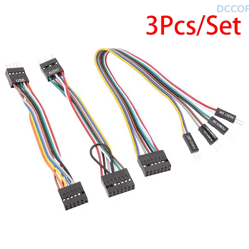 3Pcs/set Chassis Transfer Wiring Switch Cable USB Cable Audio Cable For Lenovo