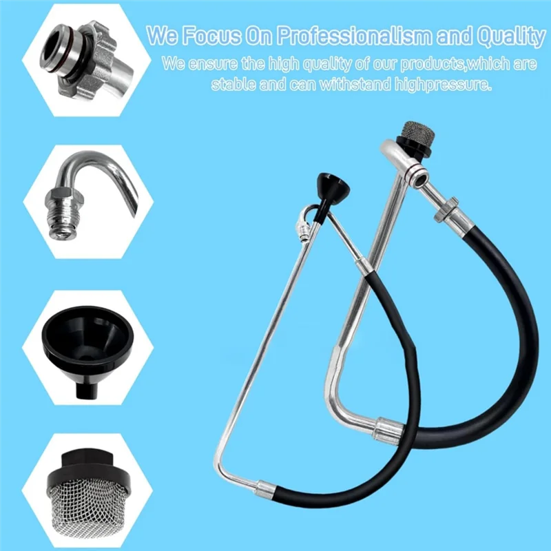 MOPHE-Airless Paint Sprayer-Reflux Line Sets For Tongshan T300 500 390 395 490 495 595 With 4Pc X 3/4UNF Inlet Strainer Screen