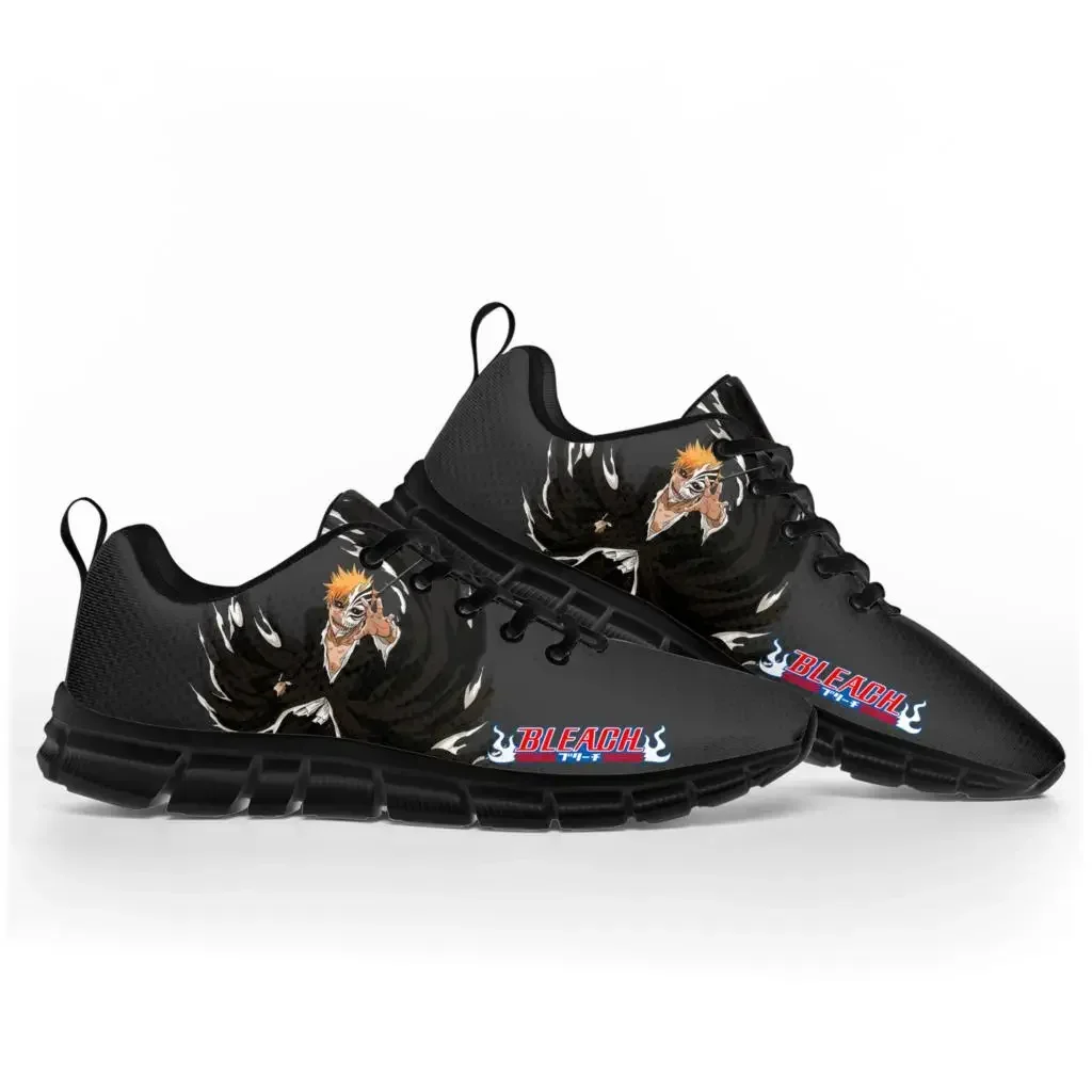 Bleach Ichigo Black Sports Shoes, tênis casuais para casais, homens e mulheres, adolescentes, crianças, crianças, personalizadas, de alta qualidade, Kurosaki