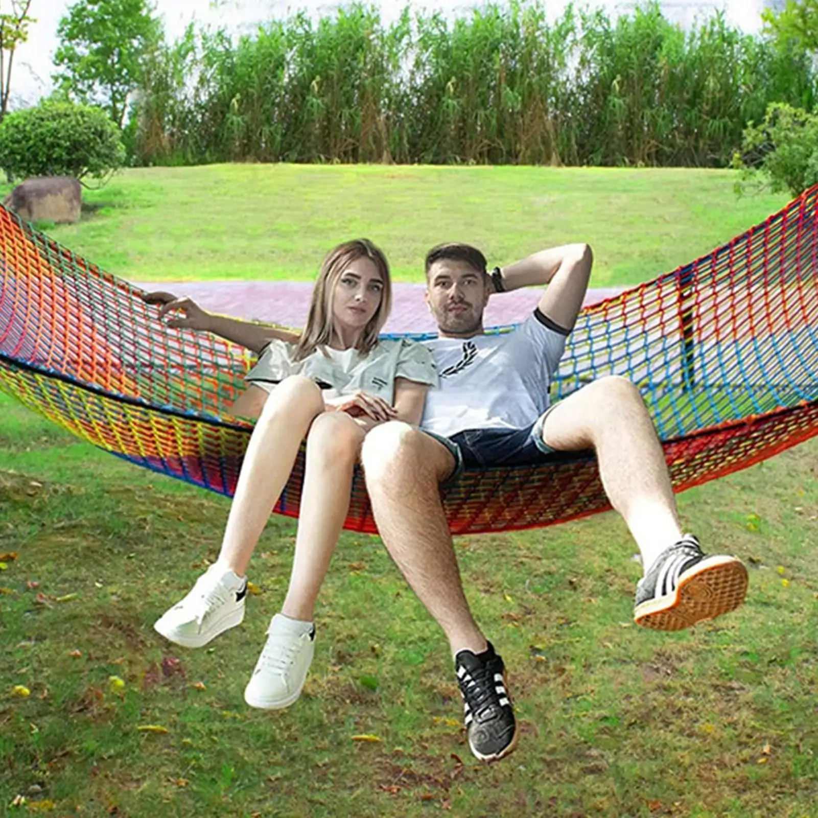 Kids Playground Play Safety Net Outdoor Climbing Cargo Net Children Obstacle Course Double Layer Backyard Anti Fall Saftey Net