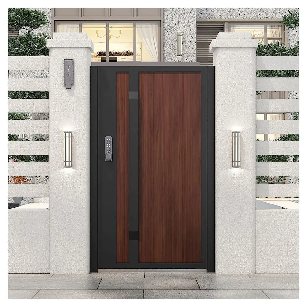 Customization Villa Courtyard Gate Stainless Steel Aluminum Alloy Fire Prevention Custom Single Double Manual Shutter Door