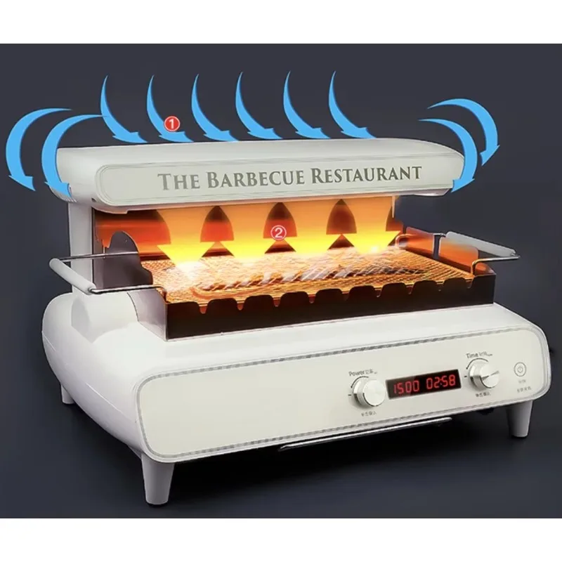 Customized Indoor Outdoor Electric Smokeless Grill Multifunction Korea BBQ and Fish Roaster Barbacoa