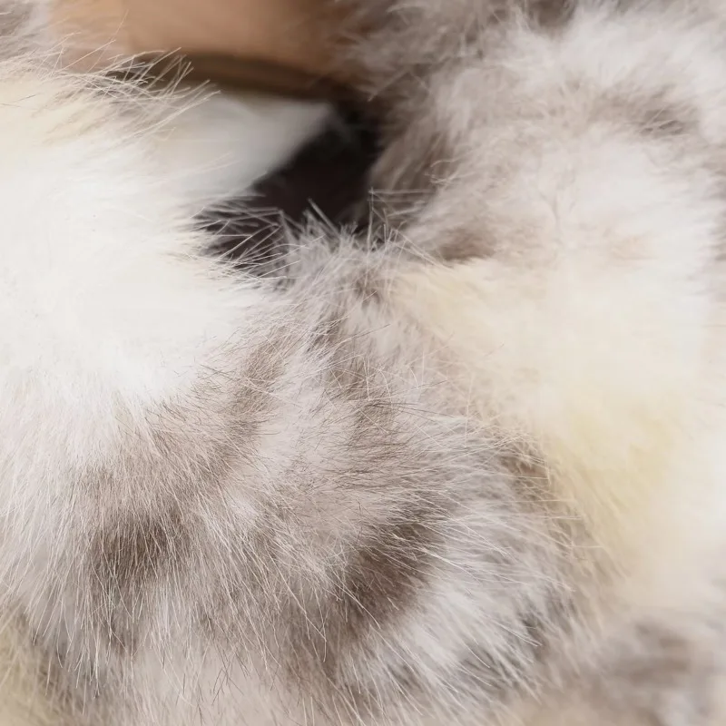 EAEOVNI Moda Inverno Nuova Giacca in Pelliccia Sintetica Donna Contrasto Stampa di Colore Risvolto Manica Lunga Cappotto Streetwear 2025 Abbigliamento Femminile