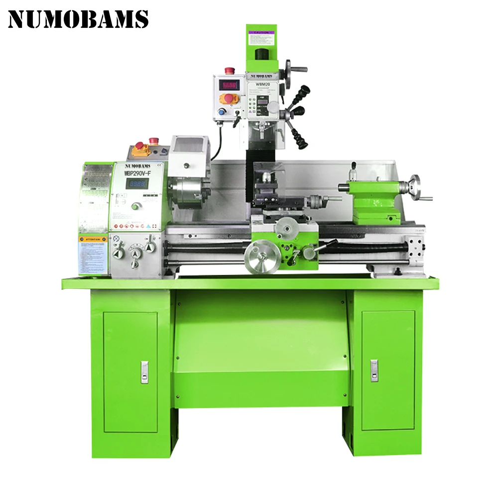 WBP290V-F Benchtop Semi-Automatic 3 In 1 Metal Lathe Milling Drilling Combo Lathe Machine For Metal Process