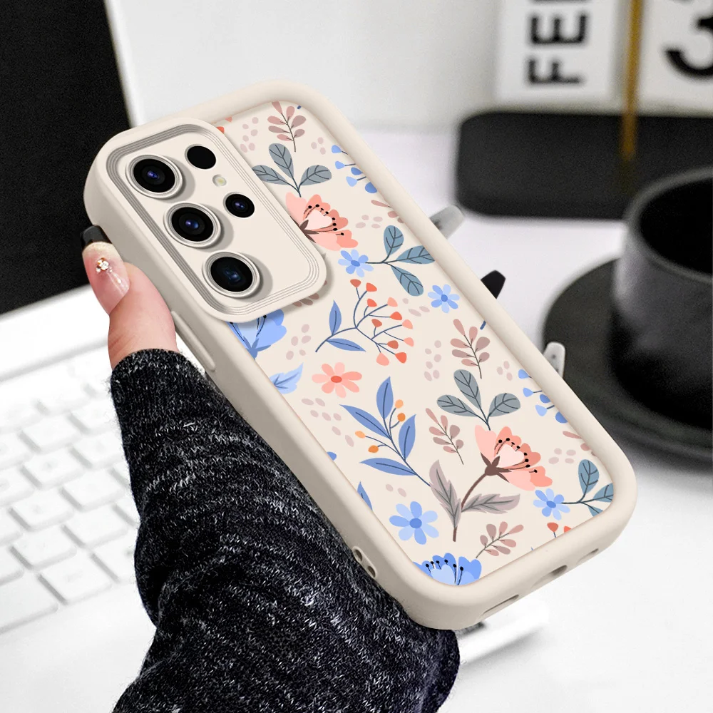 Warm Flowers Phone Case For Samsung Galaxy S23 S22 S21 S20 FE Plus Ultra Note 20 5G Staircase Soft Cover