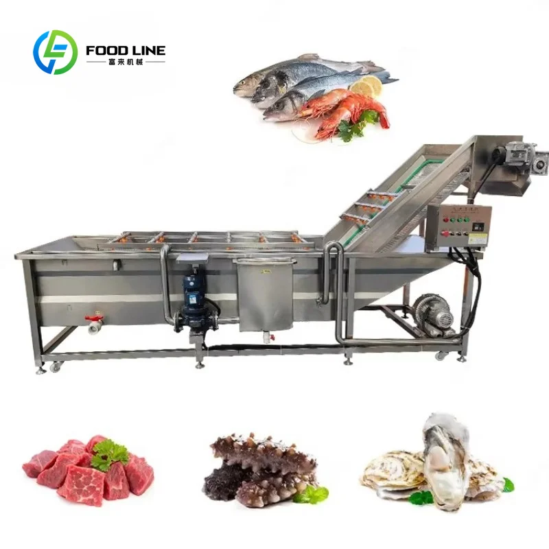 Customized Auto Air Cleaning Washer Octopus Seafood Sea Cucumber Meat Shrimp Snail Fish Oyster Bubble Washing Machine Cleaner