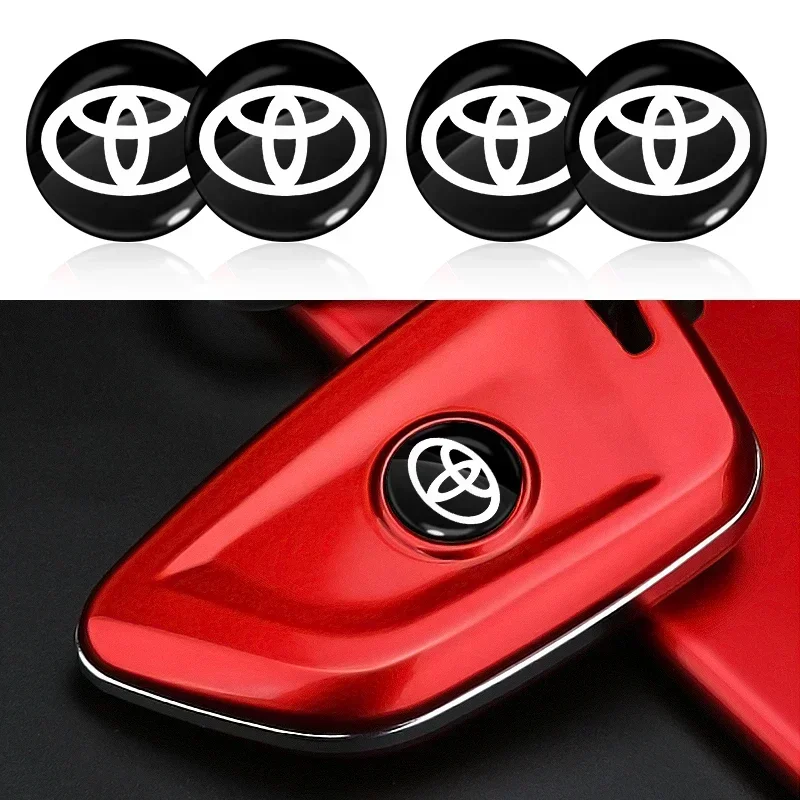 15 مللي متر سيارة المفاتيح عن بعد شعار شارة راديو زر التصميم ملصق لتويوتا شر كورولا كامري rav4 يارس فيرسو فورتشنر
