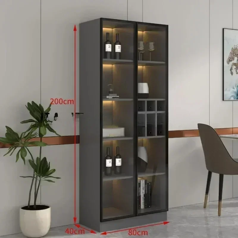 Vetro Soggiorno Armadi per il vino Display Cucina Parete Casa Armadi per il vino Scaffali Mobili per ristoranti per liquori