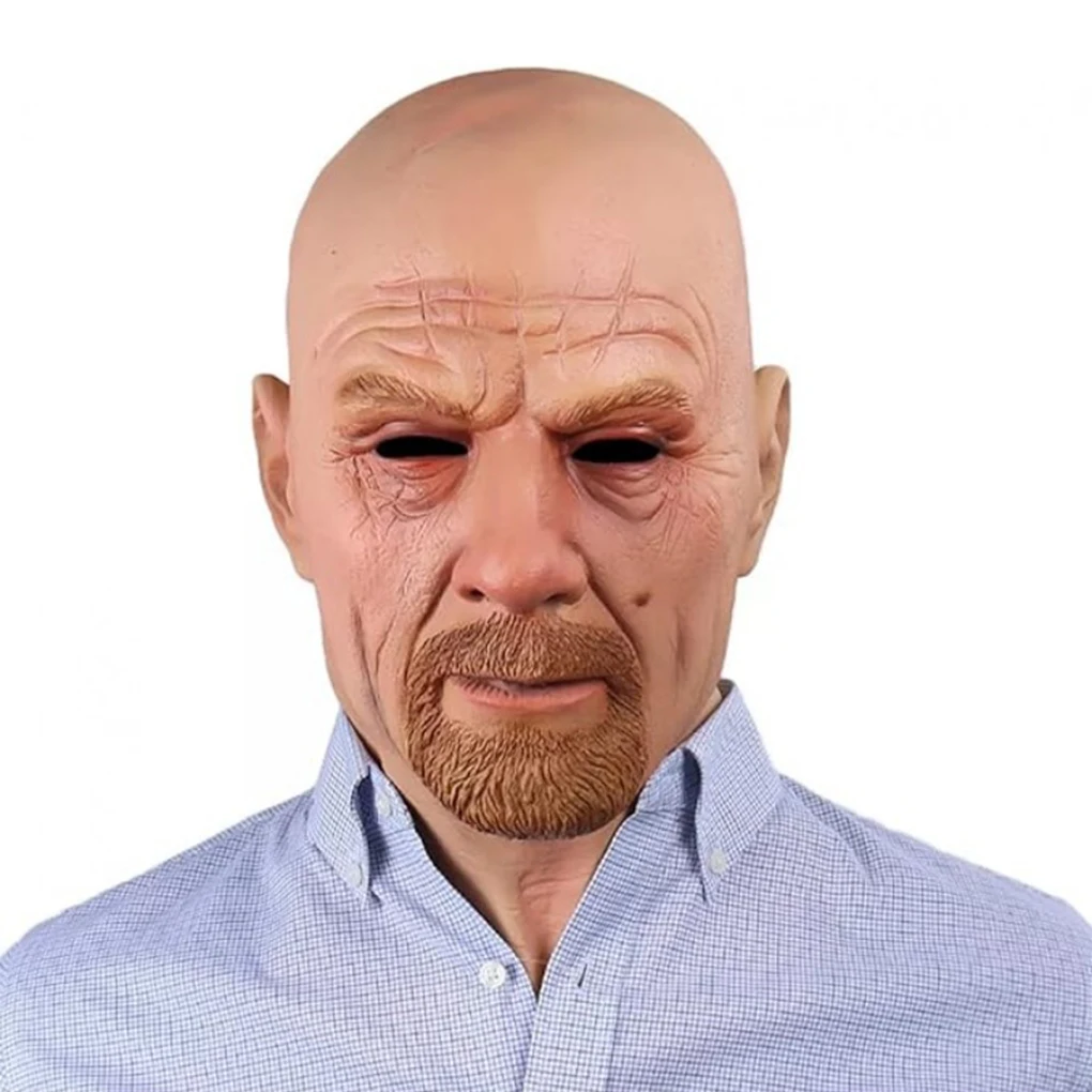 Natural Latex Grandpa Mask For Halloween Party Cosplay Realistic Grandpa Masks Halloween Ends Mask