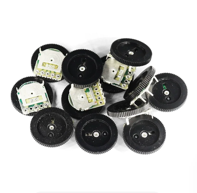 10PCS B102/103/203/503 50K B503 16*2MM Duplex Single Dual Dial Potentiometers 1K/10K/20K/50K Double Gear Tuning Potentiometer