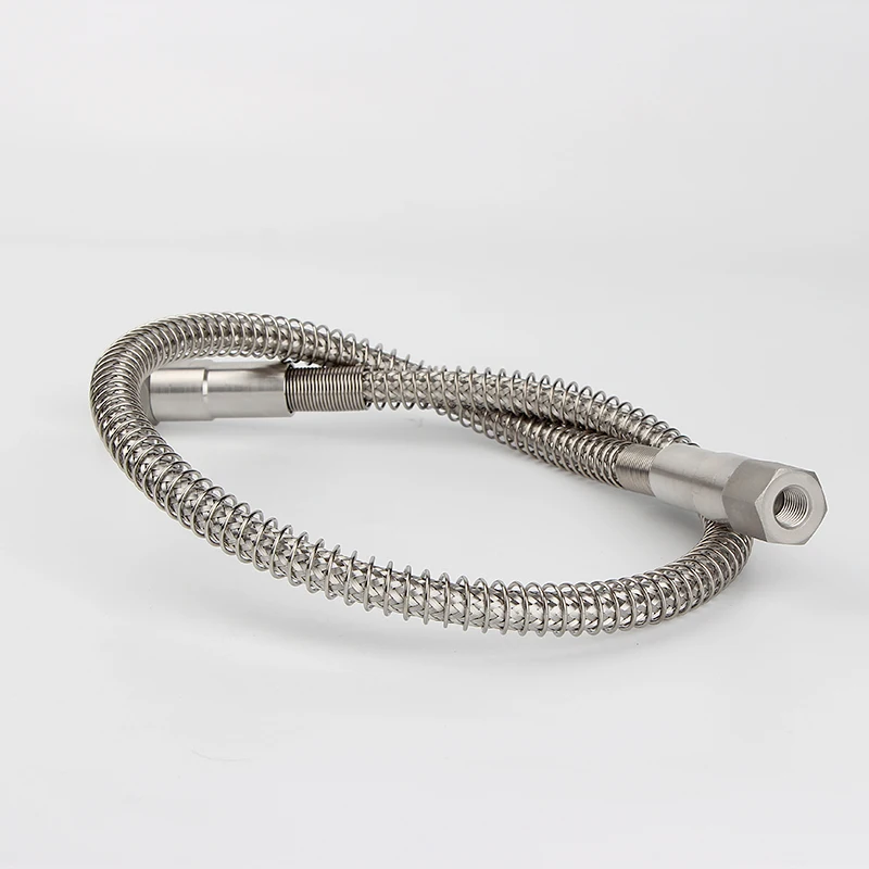 High pressure metal hose Stainless steel hose High pressure hose Stainless steel tube Inner wire NPT1/4*1000mm15mpa pressure
