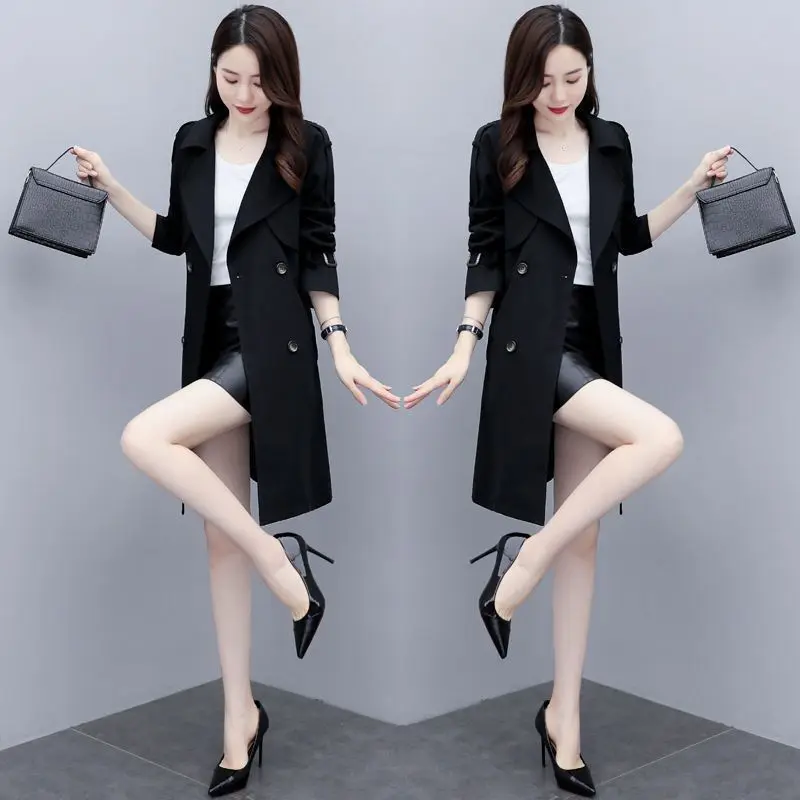 

Coats For Women Women'S Trench Strapping Friendly Cloth Gray Yellow Black Spring Autumn Winter Superior Thicken Gold Slanted