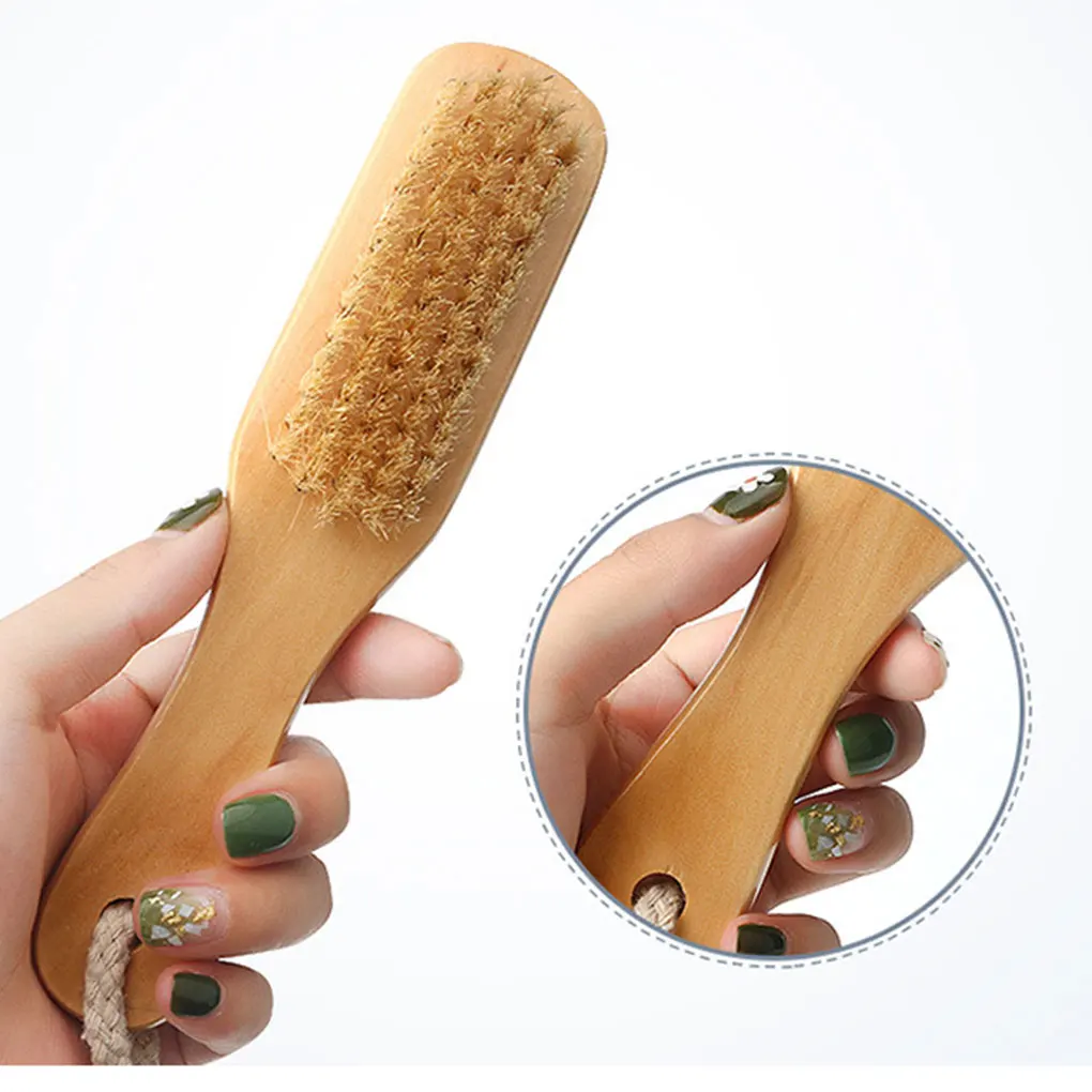 

Foot Massage Brush Stone Relaxation Handheld Manual Pedicure Massager Washing Dead Skin Callus Remover Wood Handle