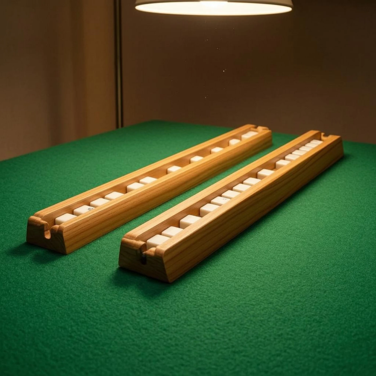 麻雀プッシュラック-未完成の木製麻雀ラック-木製牌トレイ-溝付きテーブルゲーム用品-長方形