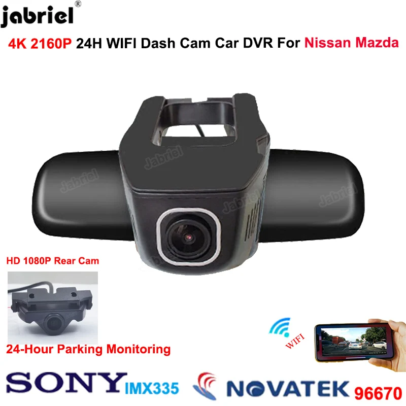 

4K Wifi Dash Cam Car DVR Camera Video Recorder for Mazda 3 6 cx-5 CX-30 MX-30 for Nissan qashqai j11 j10 juke x trail t32 Rogue