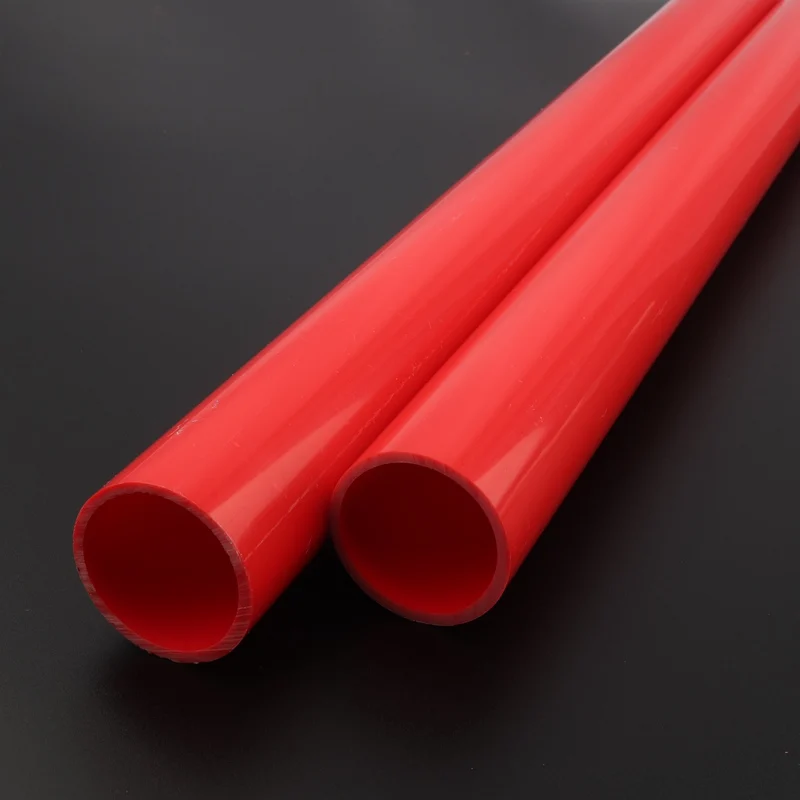 1/5pcs Tube 50cm O.D 20~50mm Red PVC Pipe Hi-quality Water Supply Home Irrigation Fish Tank PVC Pipe Aquarium Accessories Tube