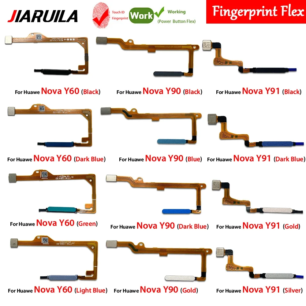 Fingerprint Sensor Scanner Touch ID Connect Motherboard home button Flex Cable For Huawei Nova Y60 Nova Y90 Nova Y91