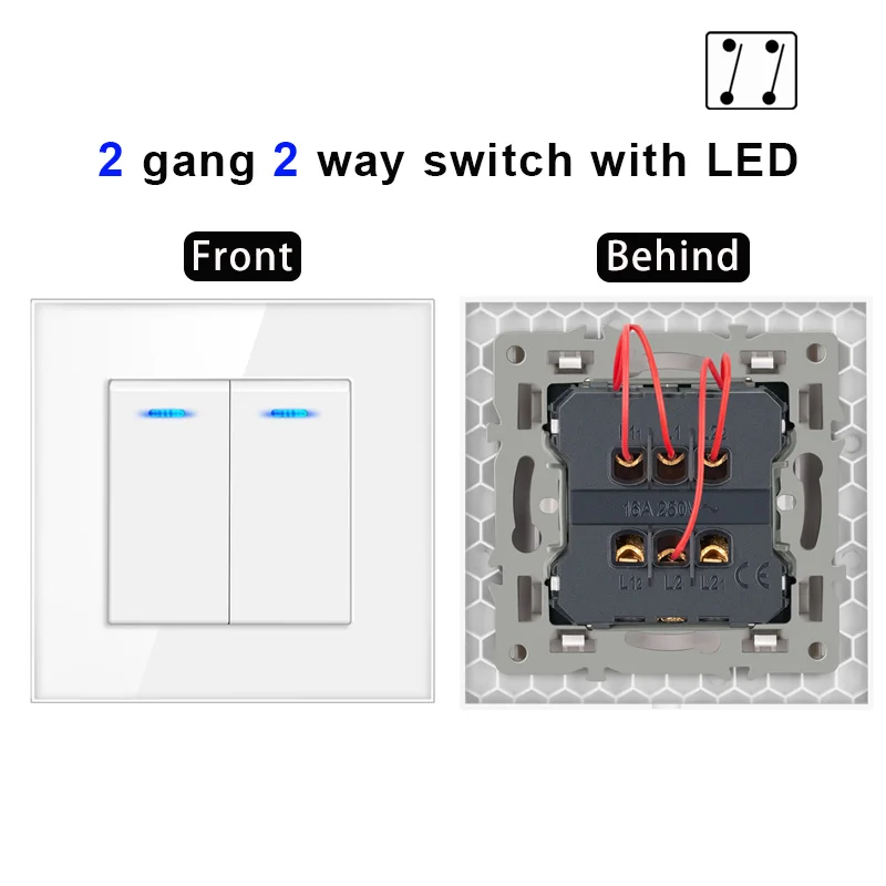 Variant: 2 gang 2 way LED