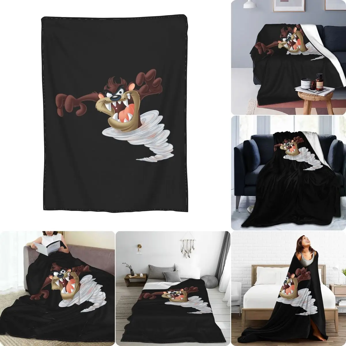 The Tasmanian Devil Taz Cartoon Movie Animal Ultra-Soft Micro Fleece Blanket Sheet