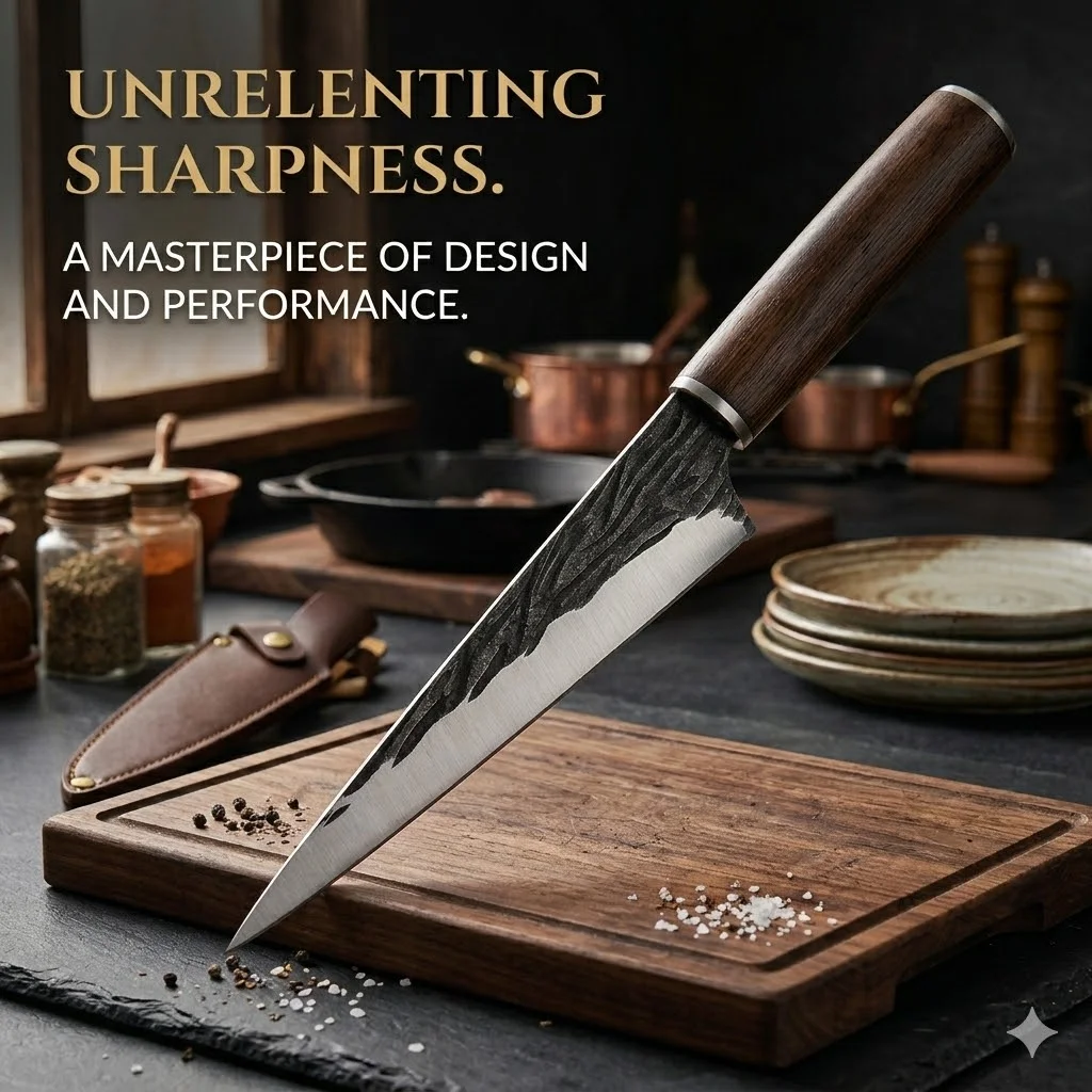 2026 New Stainless Steel Kitchen Boning Knife Slicing Chef Knife Wooden Handle Meat Cleaver Filleting Knives Cooking Tools