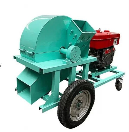 Wood Mixer High Productivity 1 Ton/H Diesel Engine Stainless Steel for Forestry Waste Shredding Biomass Recycling