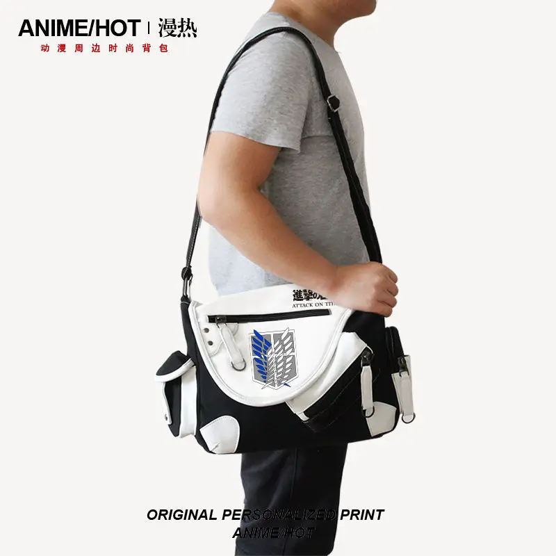 Attack Giant perimeter Freedom Wing Backpack Single shoulder Crossbody large capacity backpack cos anime backpack