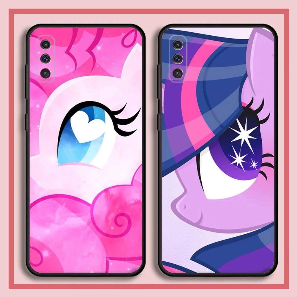 Cute My L-Little P-Pony Phone Case For Samsung S23,23,22,30,21,10,9,Note20 Ultra,Lite,Ultra,5G,Plus,FE,Black Soft Case