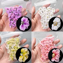 10pcs 3D Handmade Acrylic Sculpture Flower Nail Art Charms Pearl Rhinestone Decorations Manicure DIY Acrylic Carved Side Flowers